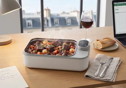 Lunch Box Chauffante Électrique Inox 304, Sans Eau