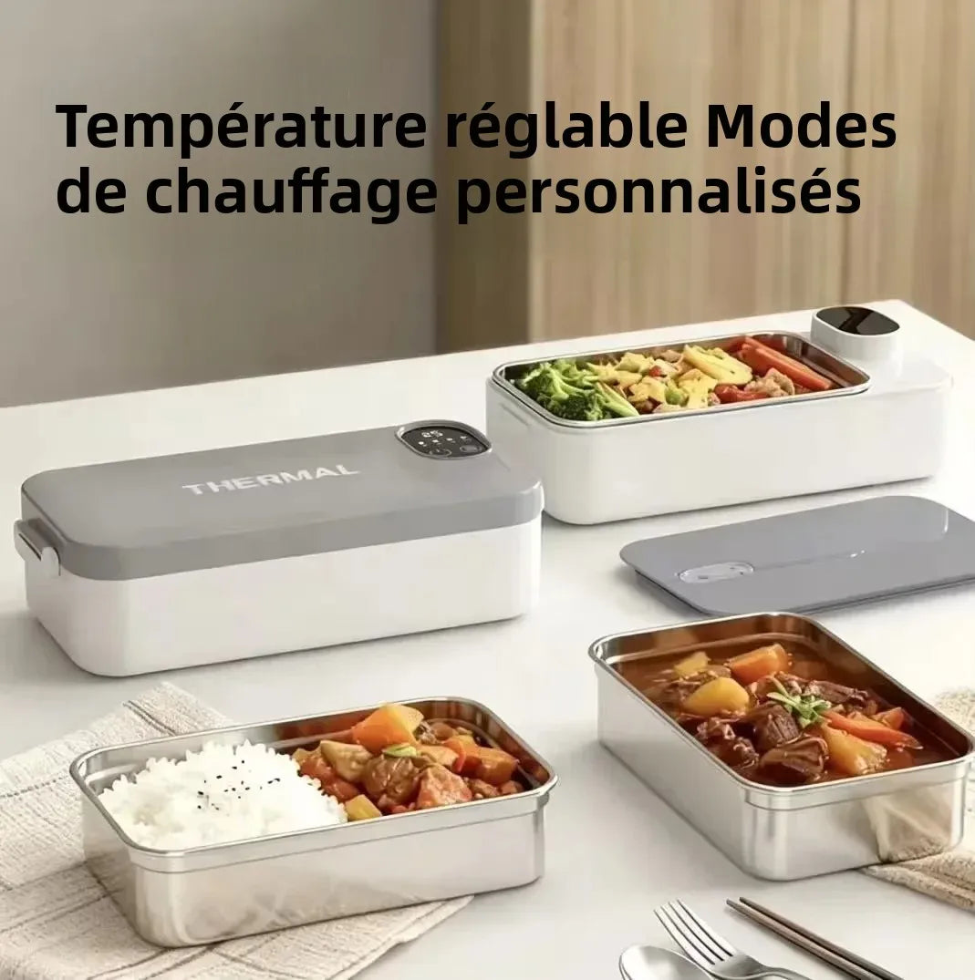Lunch Box Chauffante Électrique Inox 304, Sans Eau
