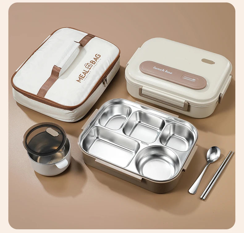 Lunch Box Inox 304 Isotherme et Hermétique, Bento Ovale